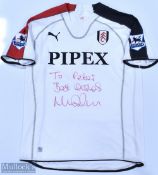 Fulham 2005/06 (Signed) Brown No 9 match issue home football shirt signed with dedication to the