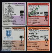 Tickets: 1981 + replay, 1982 + replay FAC final match tickets; good. (4)