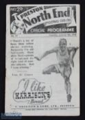1946/47 Preston NE v Grimsby Town Div. 1 match programme 4 January 1947; slight crease, fair