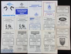 Collection of Worthing FC home programmes 1954/55 Bognor Regis (Sussex SC s/f), 1955/56 Slough Town,