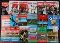 Collection of England international home match programmes to include 1963 Rest of World, 1968 Spain,