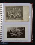 1900s-1940s Vintage Rugby Postcards in Album (22): In super partially filled specialist album,