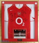 Arsenal 2004/05 Multi-Signed football shirt size XL size Nike shirt, team signatures to front in