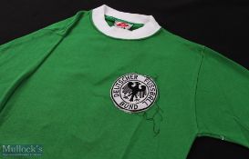 1972 West Germany international match shirt v England at Wembley 29 April 1972; green with white
