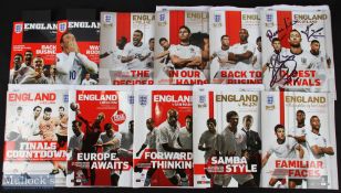 Collection of England international home match programmes issued to VIP guests with sundry items
