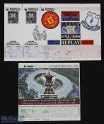 Tickets: 1995, 1995 replay (match not played) FAC final match tickets; good. (2)