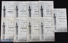 1955/56 Grimsby Town championship season home programmes Bradford City, Wrexham, Crewe Alexandra,
