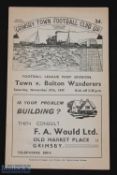 1947/48 Grimsby Town v Bolton Wanderers Div. 1 programme 29 November 1947; fair condition. (1)