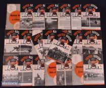 Collection of Manchester Utd home programmes 1957/58 Everton (no. 1) (has token sheet, inside page ¼