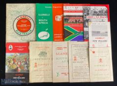 1947-94 Llanelli v Major Tourist Rugby Programmes (10): Super collection of issues v Australia 1947,
