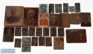 c1950 Welsh Football Teams - Cups Copper Engraved Printing Plates. A selection of portraits of
