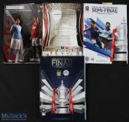 Collection of football programmes at Wembley of Manchester City interest to include 2011 FAC s/f v