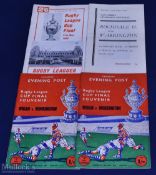 1958-66 Rugby League Cup Programmes etc (3): Two copies of the Lancs Evening Post 1958 Final