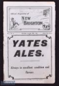 Pre-war 1924/1925 New Brighton v Grimsby Town Div. 3 (North) match programme; slight tear to