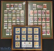 Large Glazed R Lge Card Displays, British Lions, Wigan & Leeds stars etc (3): Attractively m, f & g,