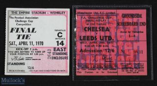 Tickets: 1970 & 1970 replay FAC final match tickets; good. (2)