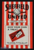War-time 1944/1945 Sheffield Utd v Grimsby Town War League North programme 4 November 1944, 4 pager,
