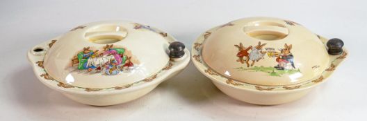 Two Royal Doulton Bunnykins babywarmer sets, each diameter 20cm. (2)