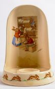 Rare Royal Doulton Bunnykins nightlight holder by Barbara Vernon, height 18cm.