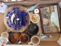 A mixed collection of ceramic items to include Beswick Wall Plaque, Decorative wall plates and