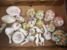 A mixed collection of items to include Royal Albert Old Country Rose Patterned Vases & Fancies,