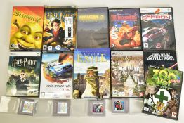 A QUANTITY OF GAMEBOY, MAC AND PC GAMES, highlights include Super Mario Land (first appearance of