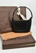 A BOXED LOUIS VUITTON M58972 LADIES 'MATSY' BLACK EPI LEATHER SHOULDER BAG, black fabric lined,