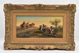 ALFRED STEINACKER (AUSTRIA 1938-1914) 'BRIGANDS ATTACKING A PRIEST FLEEING ON A HAYCART DURING THE