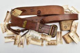 A WORLD WAR TWO PERIOD ARMY OFFICERS SAM BROWNE UNIFORM BELT, attributed to Captain later Major C.