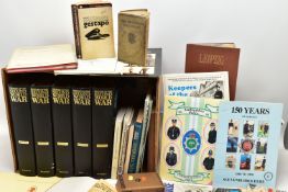 A LARGE BOX CONTAINING BOOKS & MAGAZINES WITH MILITARY/POLICE INTEREST, many bound copies of History
