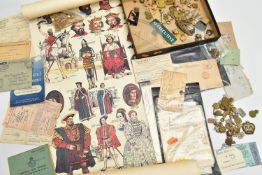 SEVERAL ITEMS OF MILITARY EPHEMERA, to include War Ministry/Trade envelopes sent originally to E.W.