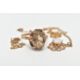 A 9CT GOLD RING AND PENDANT, an oval cut smoky quartz, prong set with an open work scalloped - Image 1 of 4