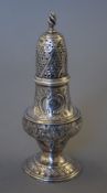 A Georgian silver sugar castor. 13 cm high. 67.9 grammes.