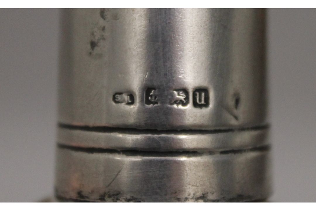 Two cut glass silver mounted scent bottles. The largest 23.5 cm high. - Image 6 of 11