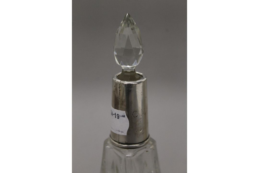 Two cut glass silver mounted scent bottles. The largest 23.5 cm high. - Image 9 of 11