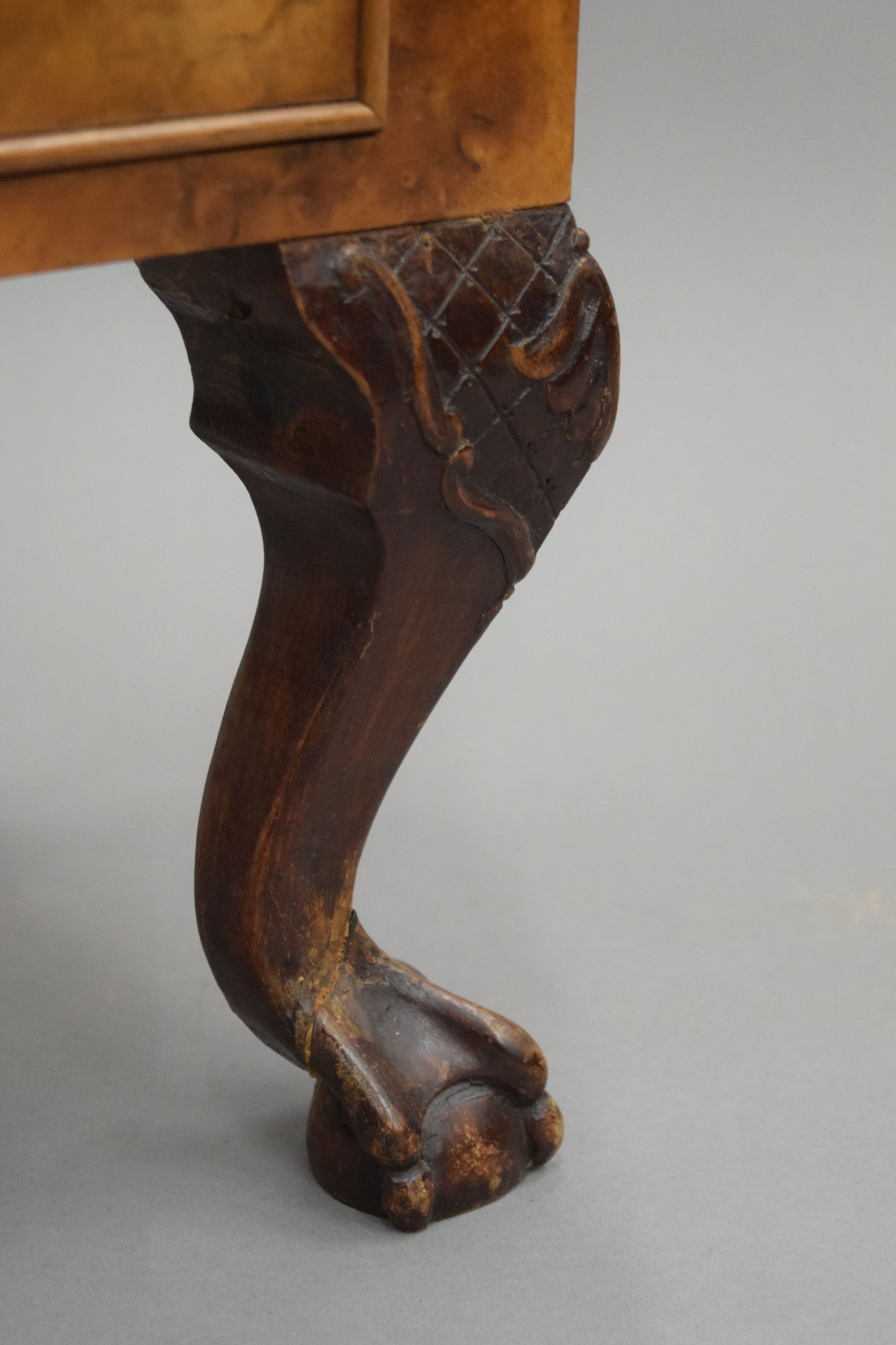 An early 20th century walnut and brass wine cooler. 48 cm high. - Image 6 of 6