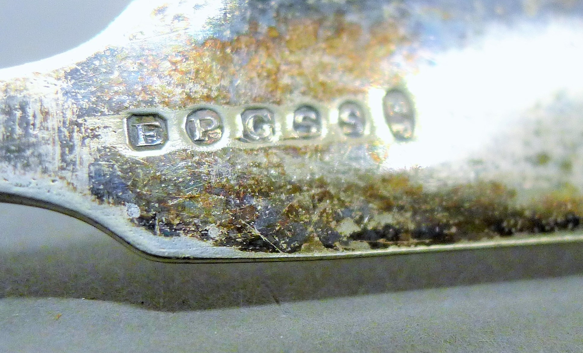 Three silver topped bottles, and various silver and plated spoons, etc. - Image 9 of 11