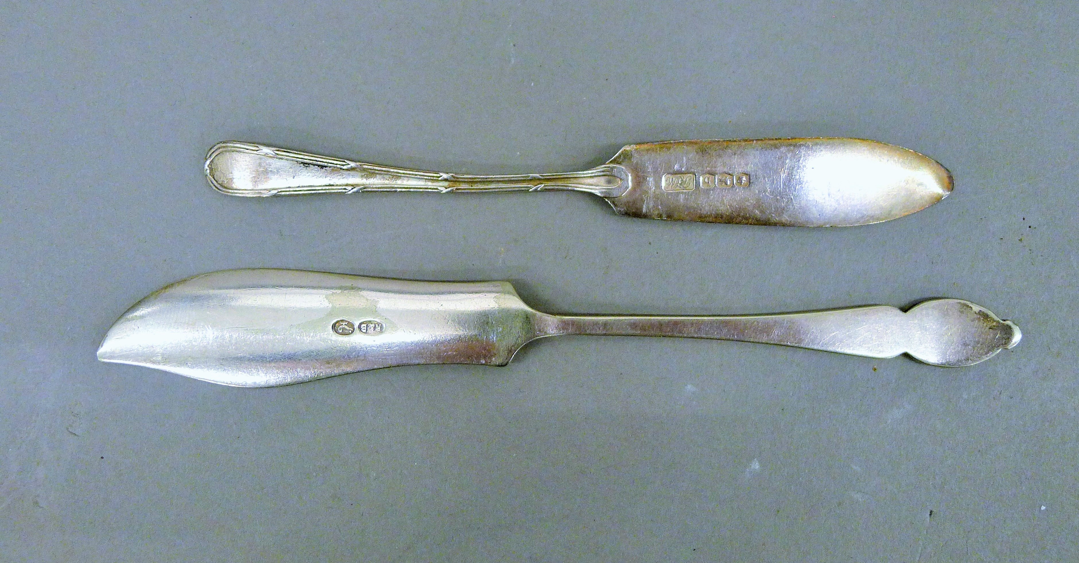 Three silver topped bottles, and various silver and plated spoons, etc. - Image 7 of 11