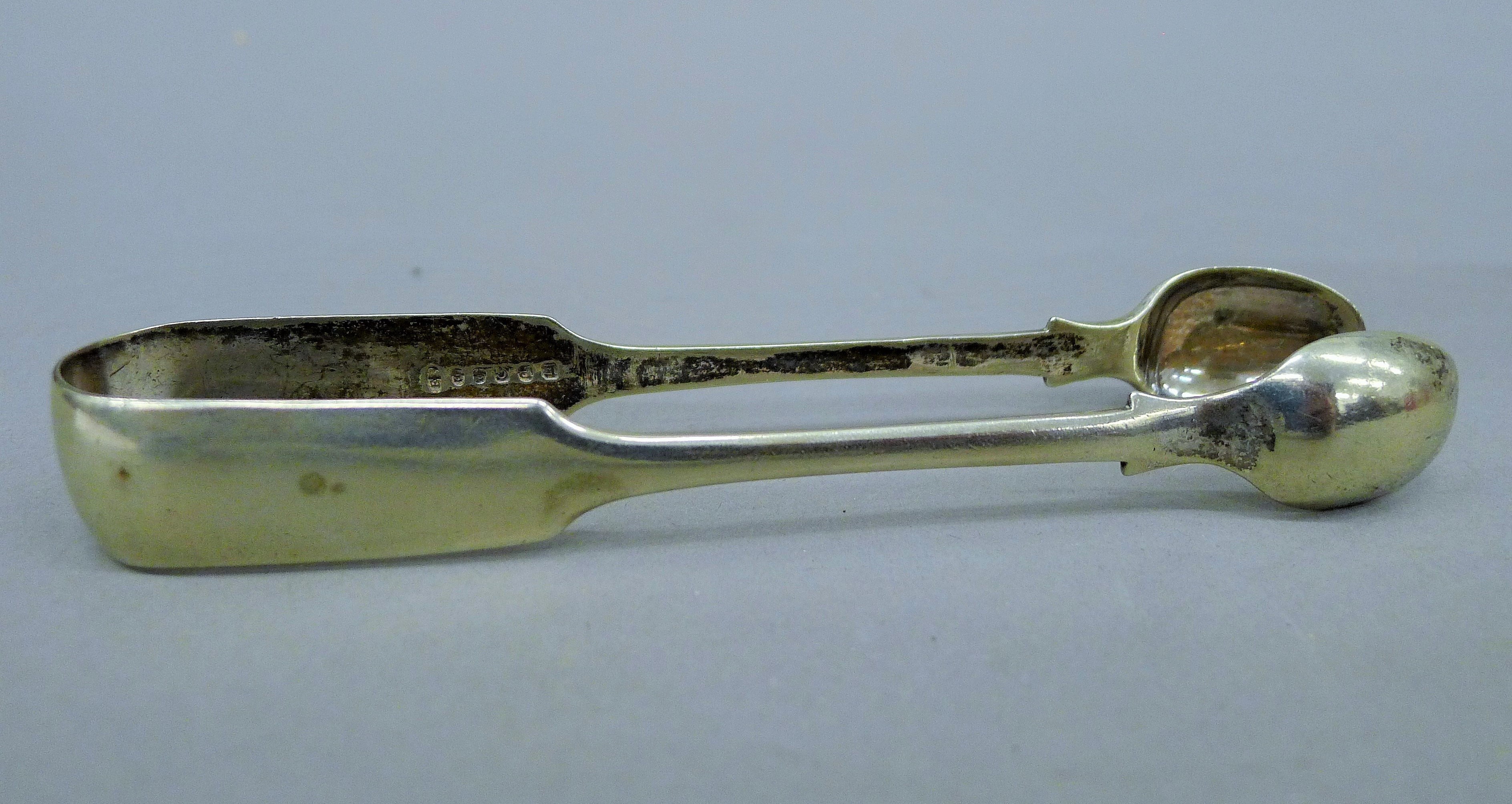 Three silver topped bottles, and various silver and plated spoons, etc. - Image 8 of 11