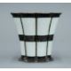 An A. Michelsen Copenhagen sterling silver white enamel decorated lobed vase. 8.5 cm high. 184. - Image 2 of 4