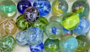 A collection of vintage marbles.