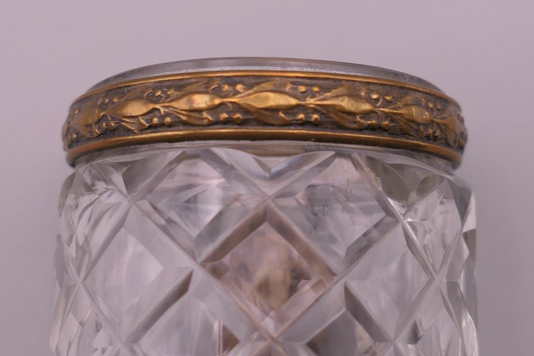 A 1920s/30s cut glass car posy holder. 15 cm high. - Image 3 of 7