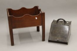 A trough and coal box. The trough 51 cm long.