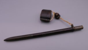 A small Japanese bronze inro. 2.5 cm high.