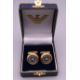 A pair of Emporio Armani cufflinks, boxed. 2 cm diameter. - Image 1 of 5