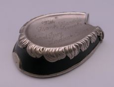 A huff form vesta case. 6 cm long.
