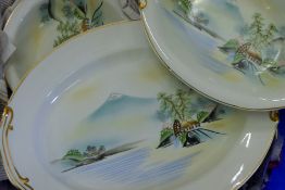 A Japanese dinner service.