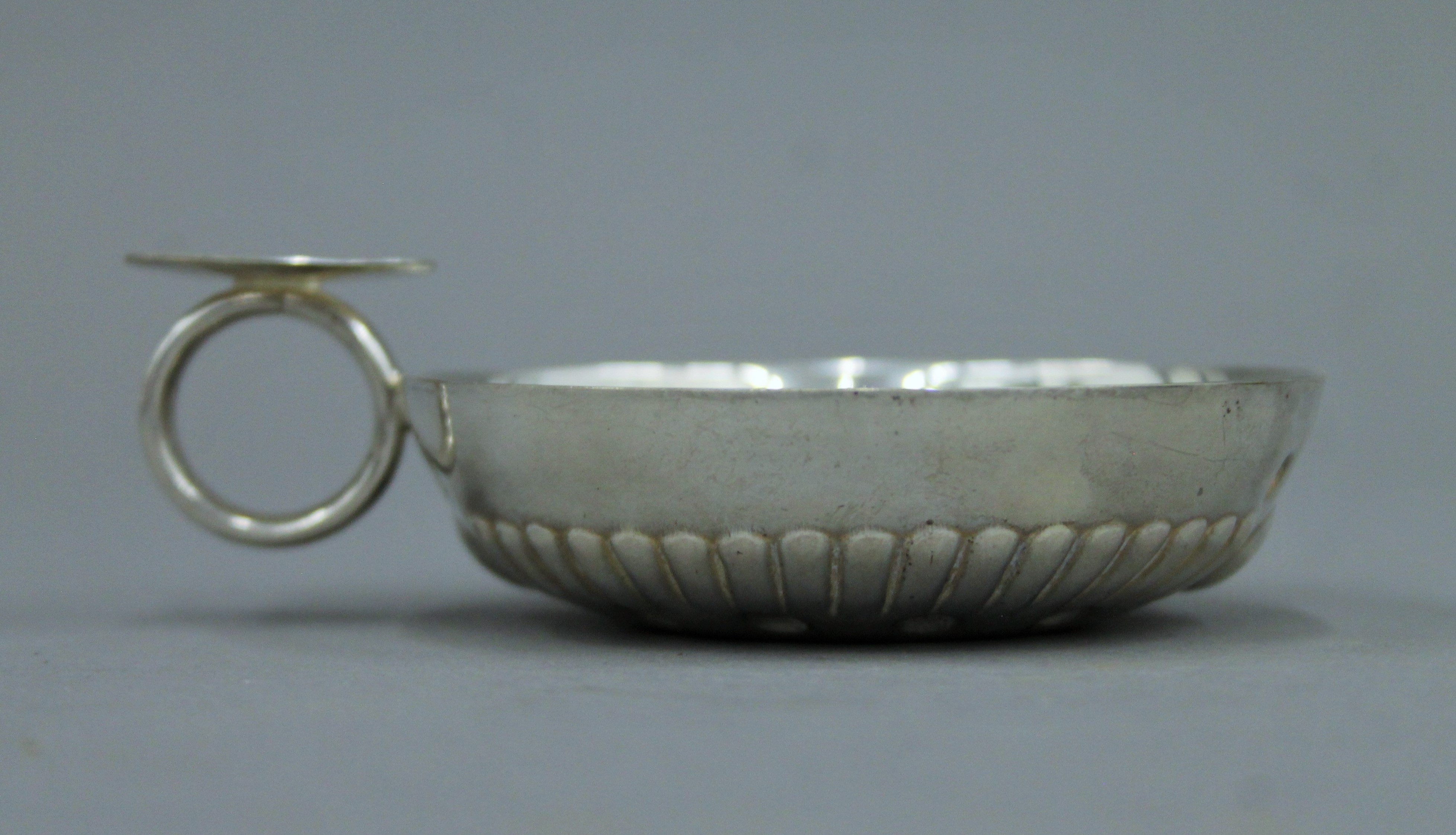 A small French silver wine taster (Augis-Lyon) and a French silver plated wine taster. The former 9. - Image 3 of 8