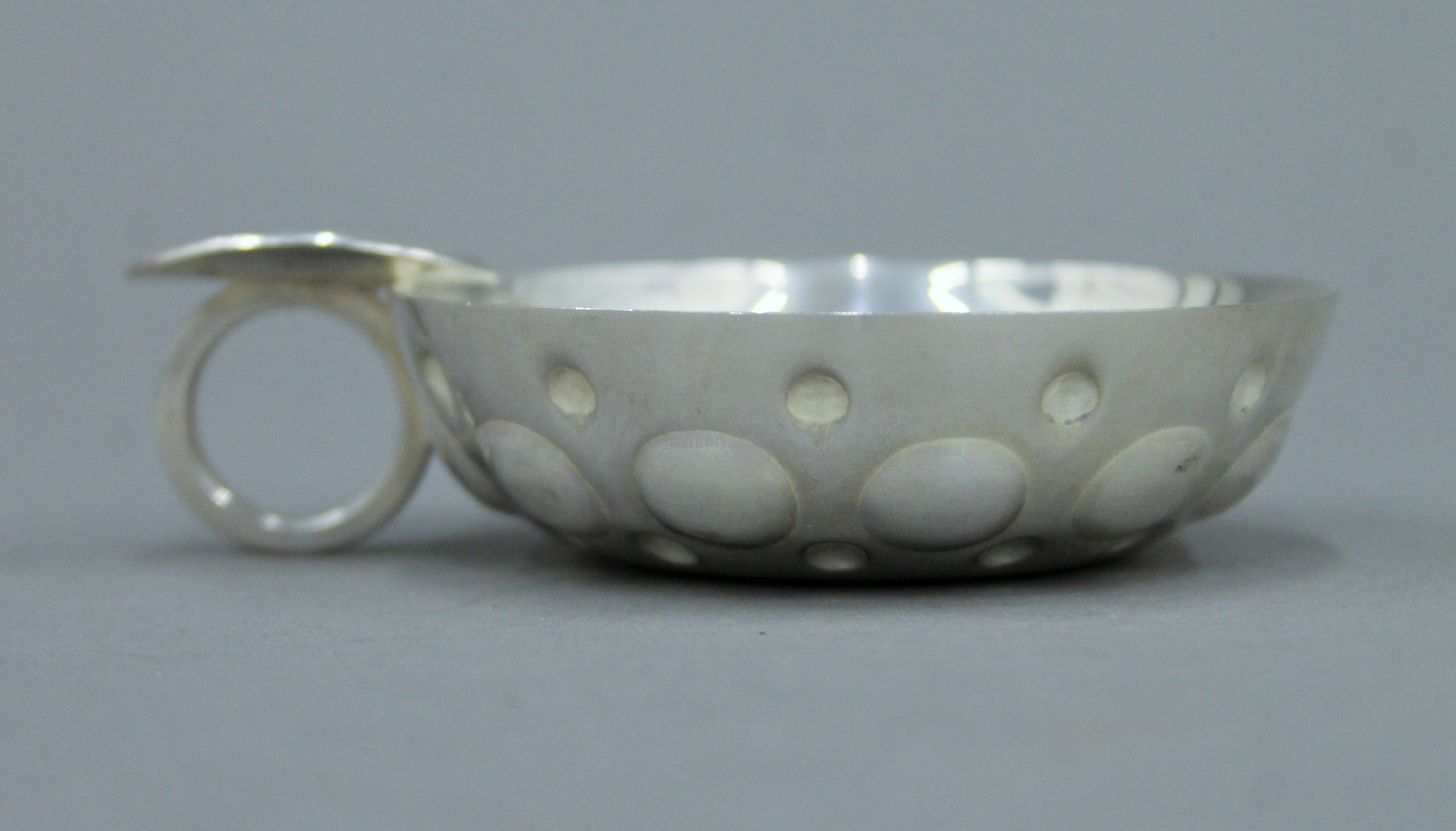 A small French silver wine taster (Augis-Lyon) and a French silver plated wine taster. The former 9. - Image 6 of 8