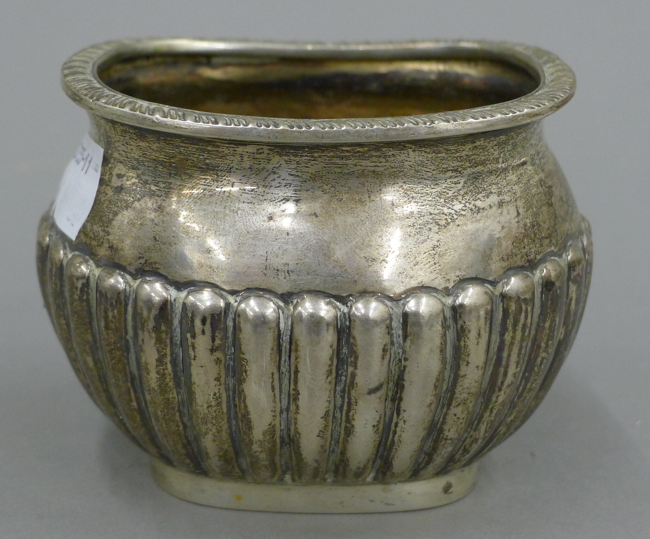 A silver tazza (the foot and handles possibly silver plated) and a plated tea set. The former 22. - Image 5 of 13